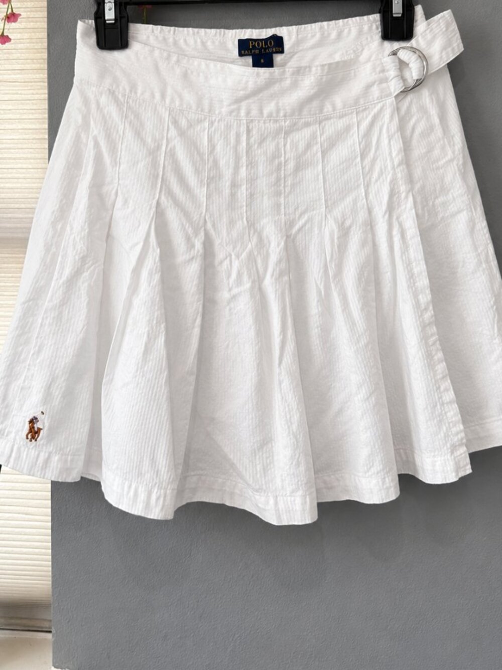 Polo Ralph Lauren White Pleated Skirt • Size 8